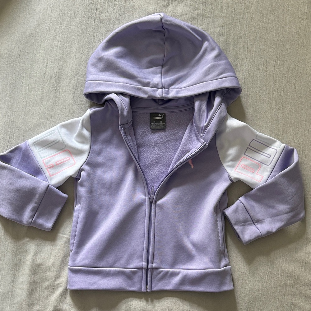 Puma Purple Hoodie with Pink Logo